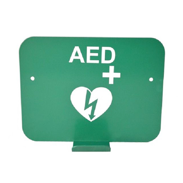 Universal Steel Green AED Bracket For Mindray BeneHeart D1 Defibrillator / Wall Bracket Holder With ILCOR AED logo