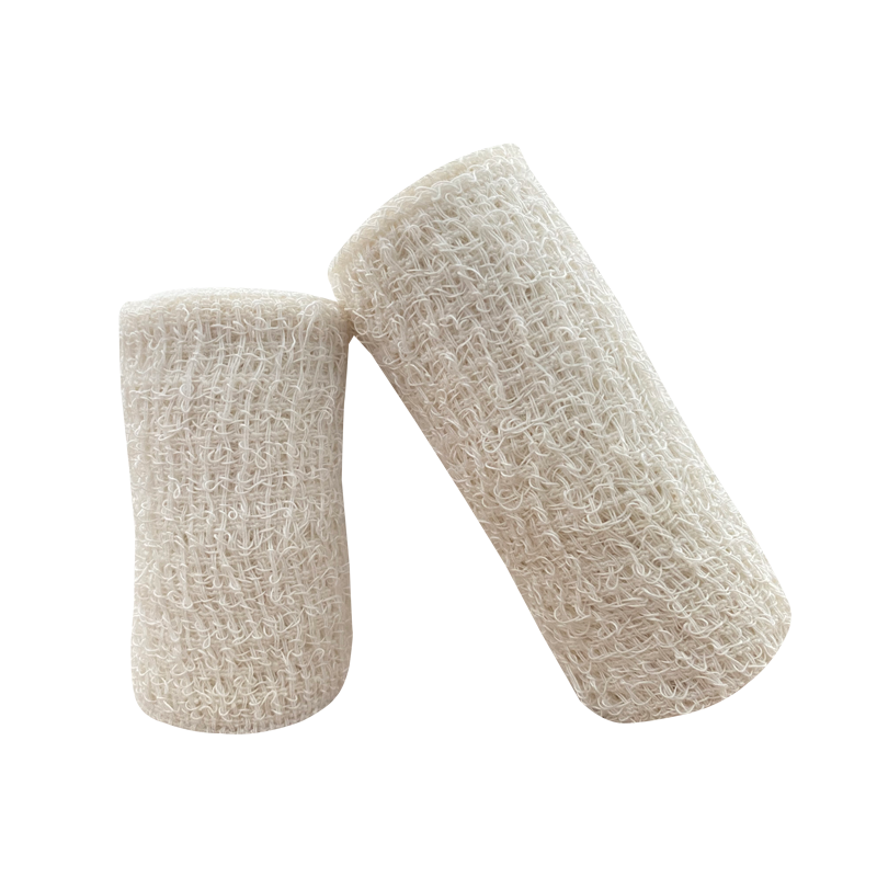 Bandage élastique en coton crêpe spandex blanc naturel médical